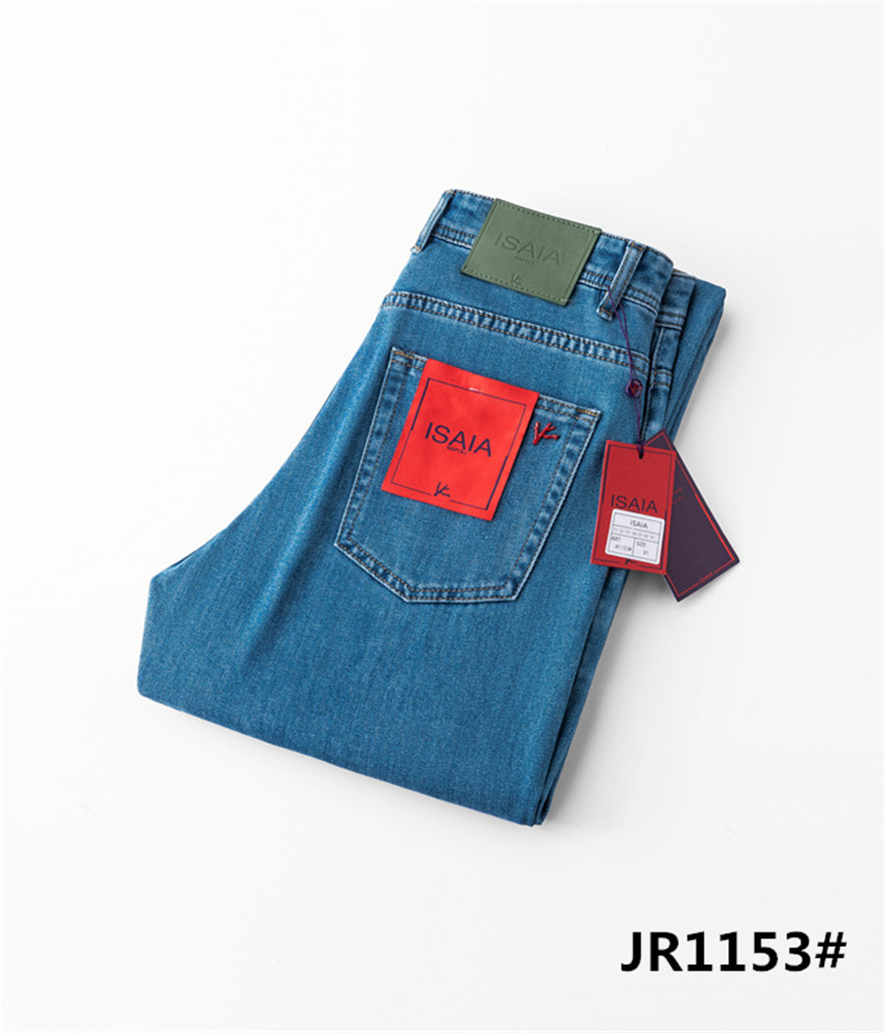 Embroidery On Jeans - OECHSLI กางเกงยีนส์ผ้าฝ้ายบางผู้ชาย 2026 ฤดูใบไม้ผลิฤดูร้อนใหม่คุณภาพแฟชั่นสบายยืดหยุ่นตรงขนาดใหญ่ขนาด 31-38 กางเกง
