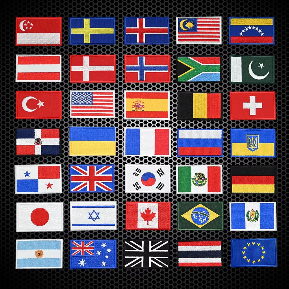 Embroidery Uk - แผ่นปักลายธงชาติสหรัฐอเมริกา สหราชอาณาจักร แคนาดา ออสเตรเลีย แบบติดตีนตุ๊กแก สำหรับกระเป๋าเป้สะพายหลัง