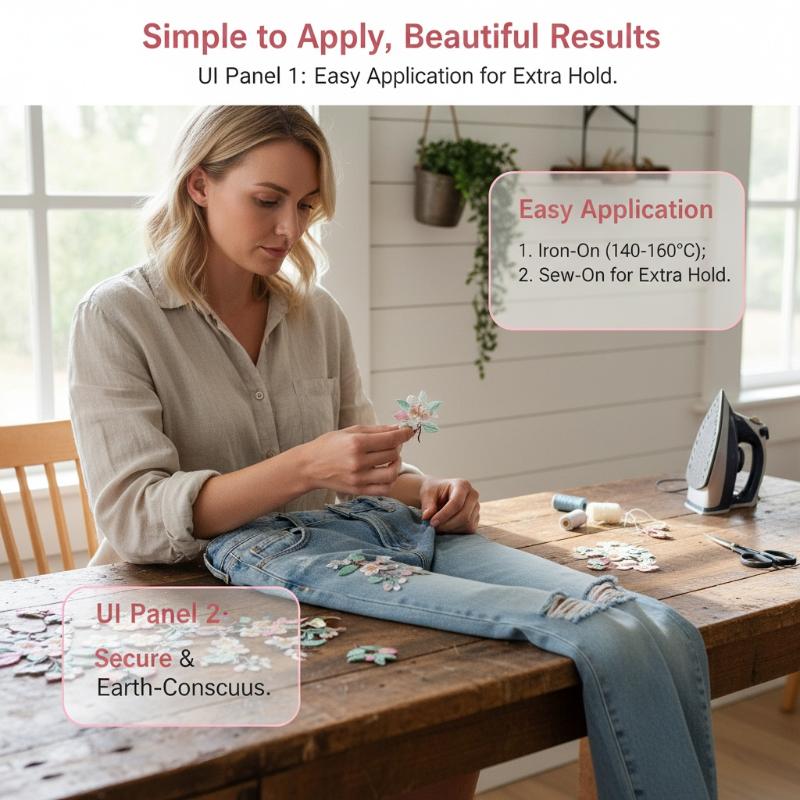 Embroidery On Jeans - แพทช์ปักลายดอกไม้ 1 ชิ้น สำหรับเสื้อผ้า กระเป๋า งานฝีมือ