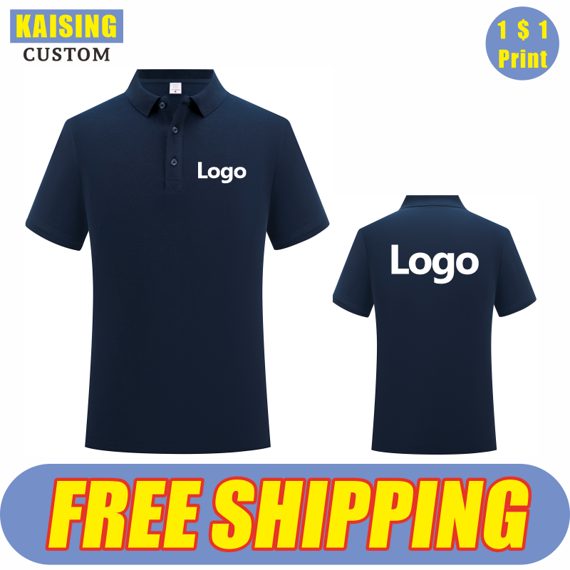Embroidery Cotton Shirt - KAISING คุณภาพสูงผ้าฝ้ายเสื้อโปโลพิมพ์โลโก้ที่กำหนดเองส่วนบุคคลเสื้อสตรีเย็บปักถักร้อยในช่วงฤดูร้อนสำหรับผู้ชายและผู้หญิงเสื้อผ้า S-4X
