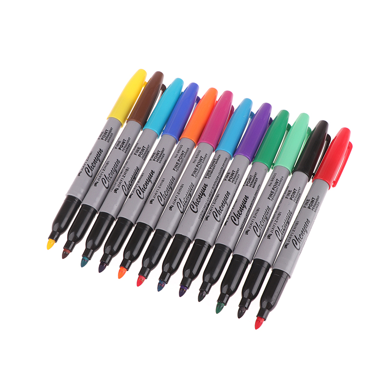 Transfer Pen Ink - 【6/12 ชิ้น ปากกามาร์กเกอร์เขียนผิวแบบลบได้สำหรับไมโครเบลดดิ้ง ใช้สำหรับสเก็ตช์ลายสัก ถ่ายโอนลายสัก สำหรับศิลปะบนร่างกาย