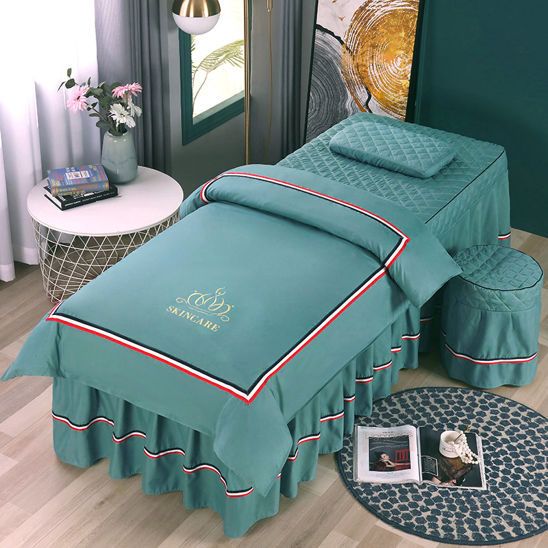 Embroidery Quilt Cover - Xuancai ชุดเครื่องนอน4ชิ้น, ชุดเครื่องนอนสปาสำหรับร้านเสริมสวยชุดเครื่องนอนปักลาย