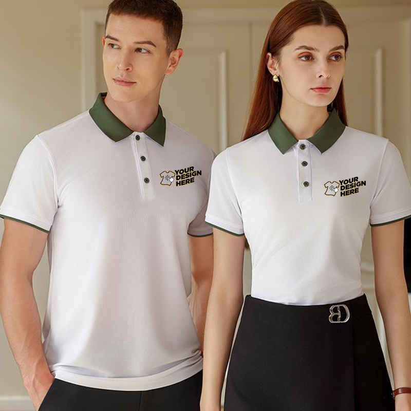 Embroidery Uniform - เสื้อโปโลบล็อคสี - พิมพ์โลโก้ฟรี งานปักแบบกําหนดเอง ดีไซน์ไม่จํากัดเพศ ชุดทีม