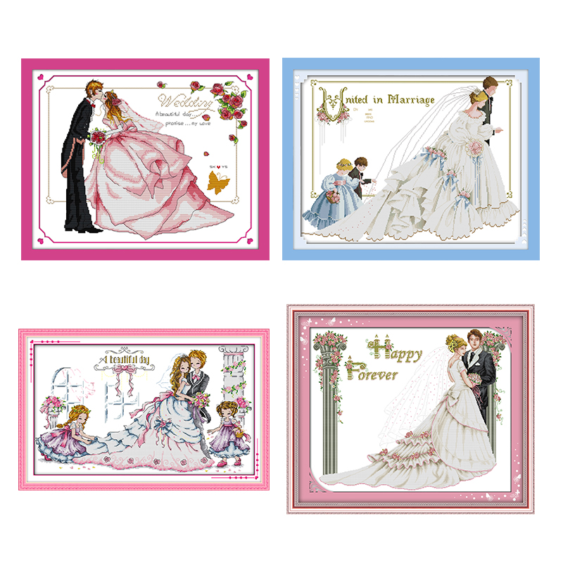 Embroidery Job - งานแต่งงาน Series นับ CROSS Stitch 11CT