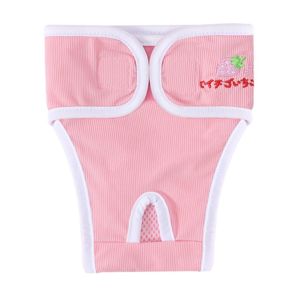 Embroidery Underwear - กางเกงอนามัยสัตว์เลี้ยงลายผลไม้ ป้องกันการรั่วซึม ระบายอากาศได้ดี สวมใส่สบาย สำหรับสุนัข
