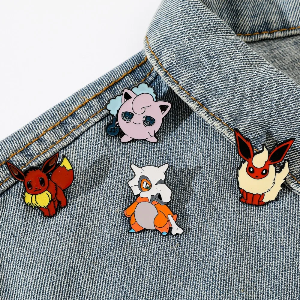 Embroidery Textile - เข็มกลัดการ์ตูน 4 ชิ้น ลายฟลาเรียน จิ๊กลีพัฟฟ์ น่ารัก