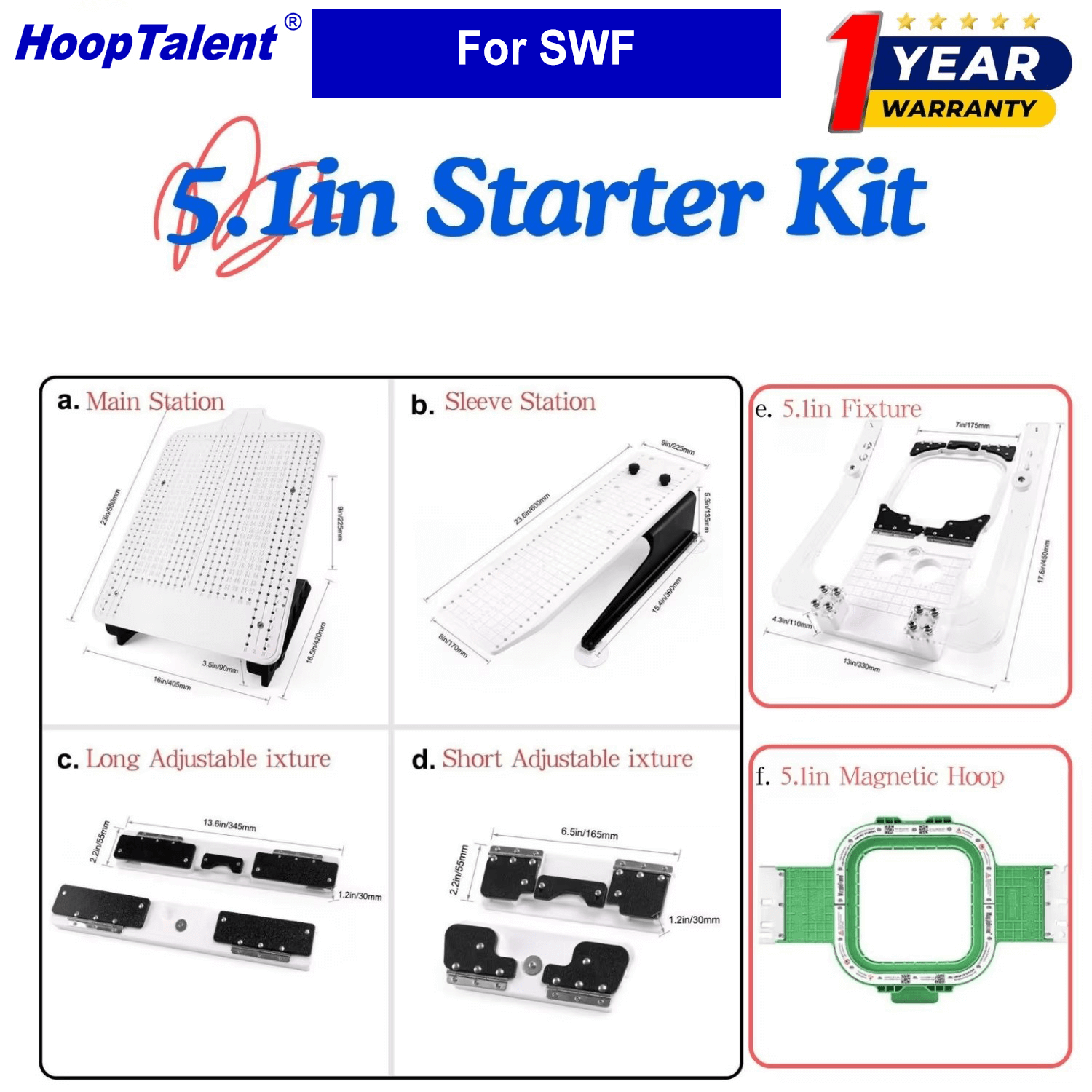 Embroidery Uk - ชุดเริ่มต้น HoopTalent Hooping Station สำหรับเครื่องปัก SWF