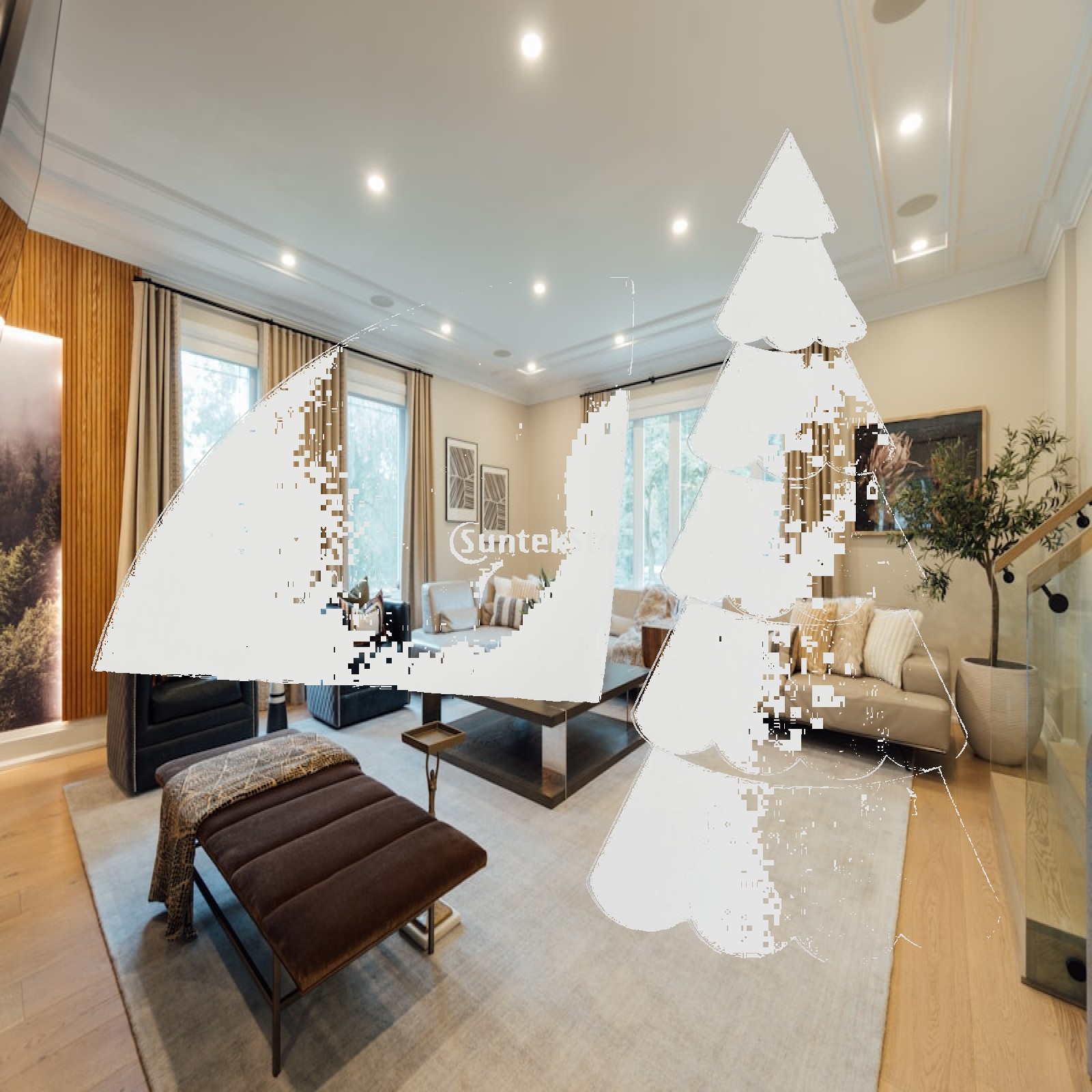 Embroidery Xmas Tree - 7 ชิ้น/ชุด แม่แบบเย็บผ้ารูปต้นคริสต์มาส อุปกรณ์งานฝีมือ DIY ไม้บรรทัดเย็บผ้าแบบแฮนด์เมด