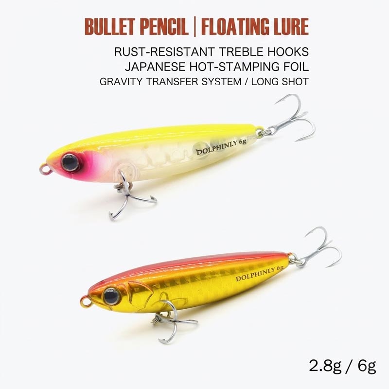 Transfer Pen Ink - เหยื่อตกปลาแบบลอยน้ำ Z-Walking Pencil Fishing Lures -