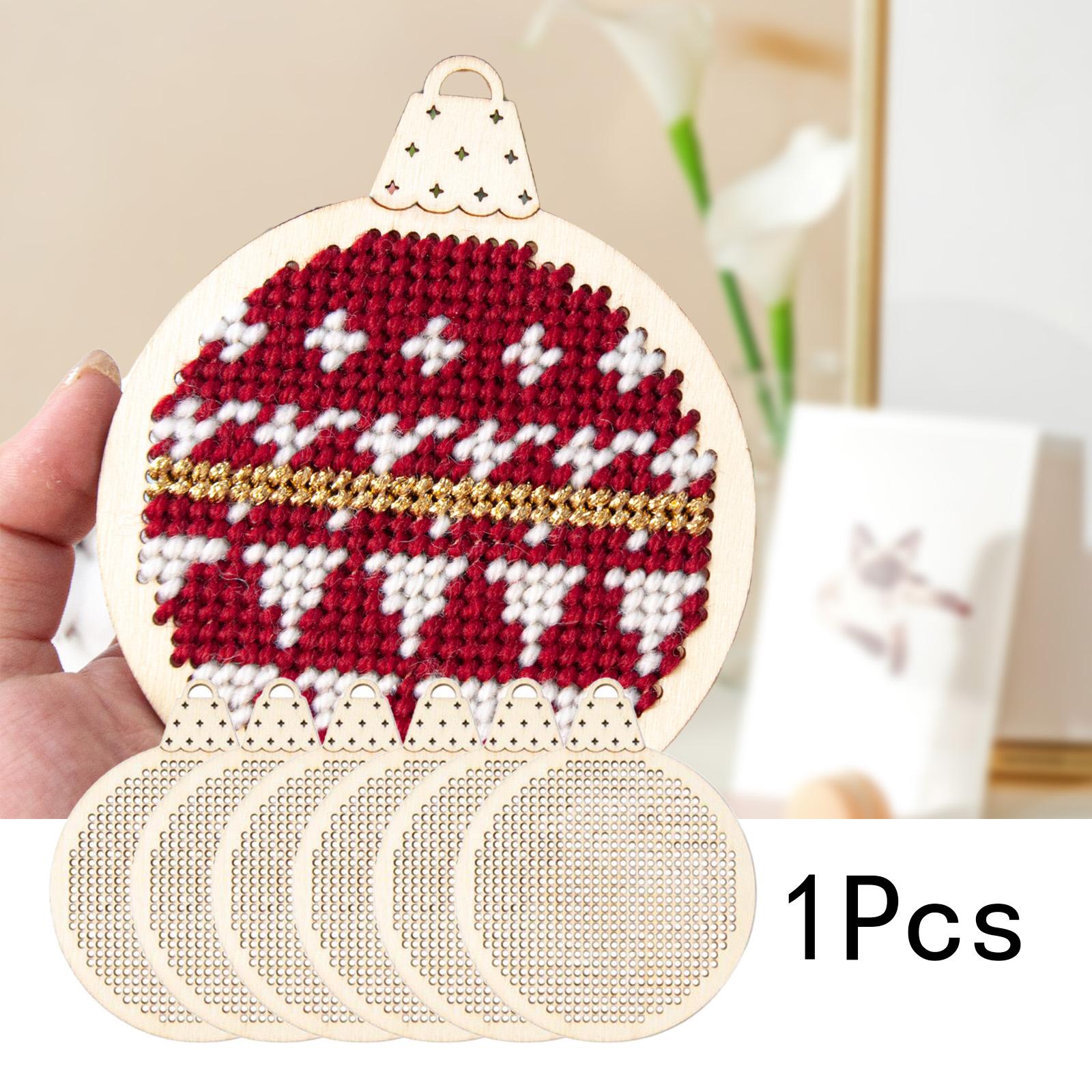 Embroidery Xmas Tree - เย็บปักถักร้อยทำได้ด้วยตัวเองไม้6X ชิ้นสำหรับของตกแต่งต้นคริสต์มาสปาร์ตี้คริสต์มาส