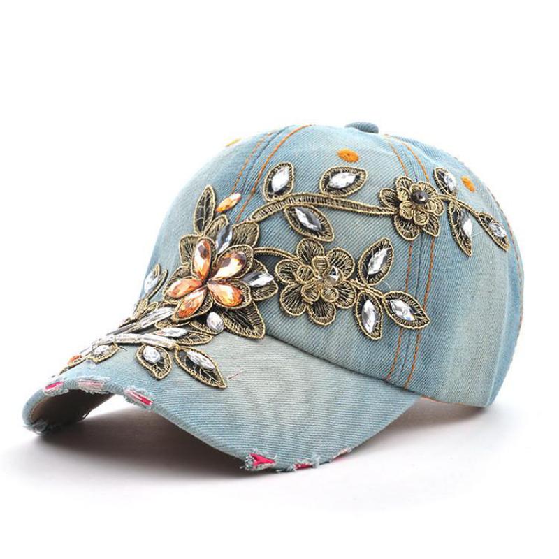 COOK ผู้หญิงเบสบอลหมวกเพชรภาพว - Embroidery On Jeans บทวิจารณ์และราคา