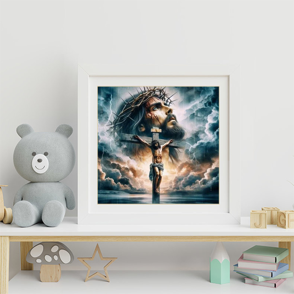 ภาพวาดเพชรโมโมอาร์ต รูปคน ภาพว - Embroidery Jesus บทวิจารณ์และราคา