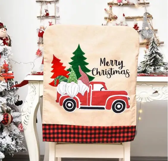 4/6/8pcs เก้าอี้คริสต์มาสผ้าลิ - Embroidery Xmas Tree บทวิจารณ์และราคา