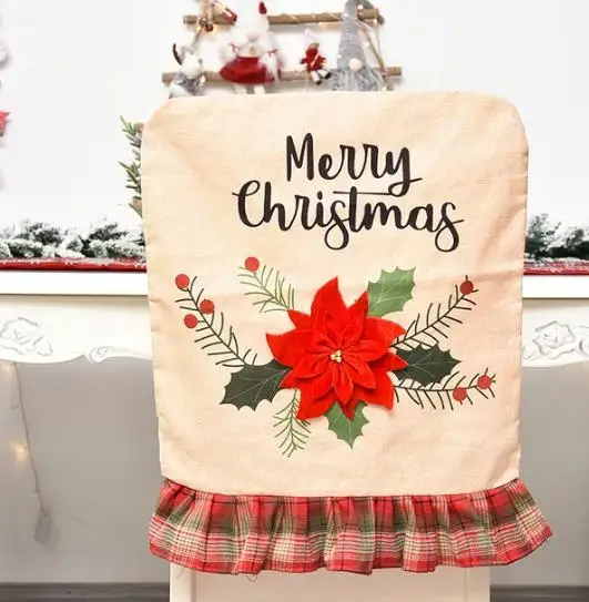 4/6/8pcs เก้าอี้คริสต์มาสผ้าลิ - Embroidery Xmas Tree บทวิจารณ์และราคา