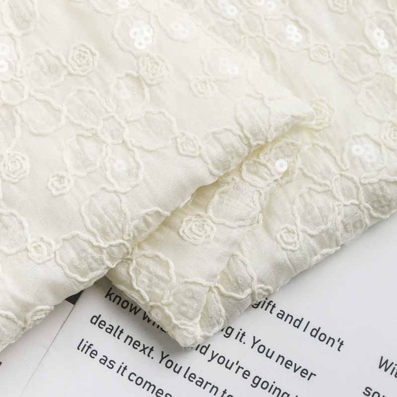 ผ้าแจ็คการ์ดลายดอกไม้ปักด้วยเช - Embroidery Design 3D บทวิจารณ์และราคา