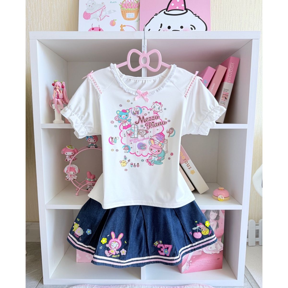 ญี่ปุ่นหวานชุดกระโปรงฤดูร้อนให - Embroidery Cotton Shirt บทวิจารณ์และราคา