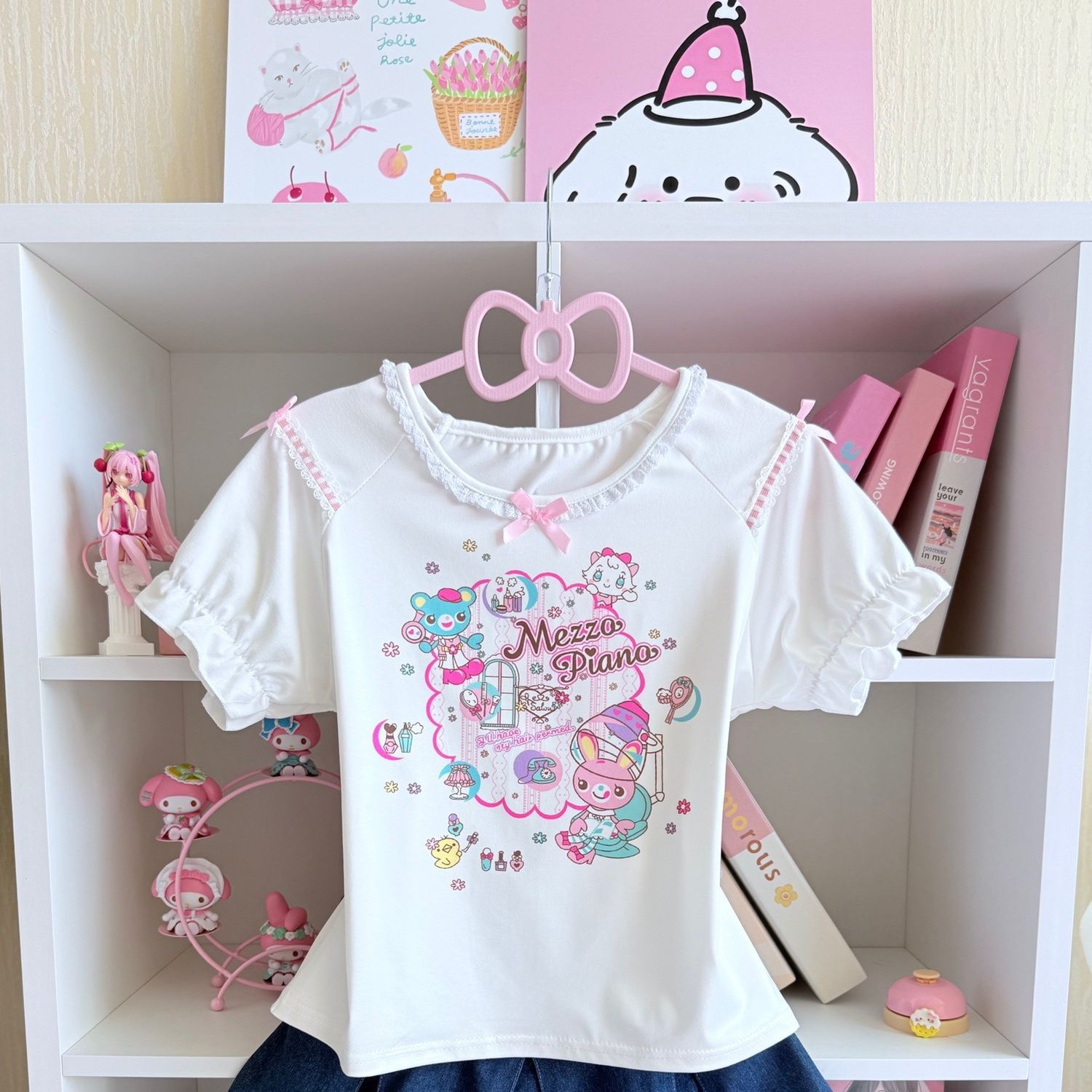 ญี่ปุ่นหวานชุดกระโปรงฤดูร้อนให - Embroidery Cotton Shirt บทวิจารณ์และราคา