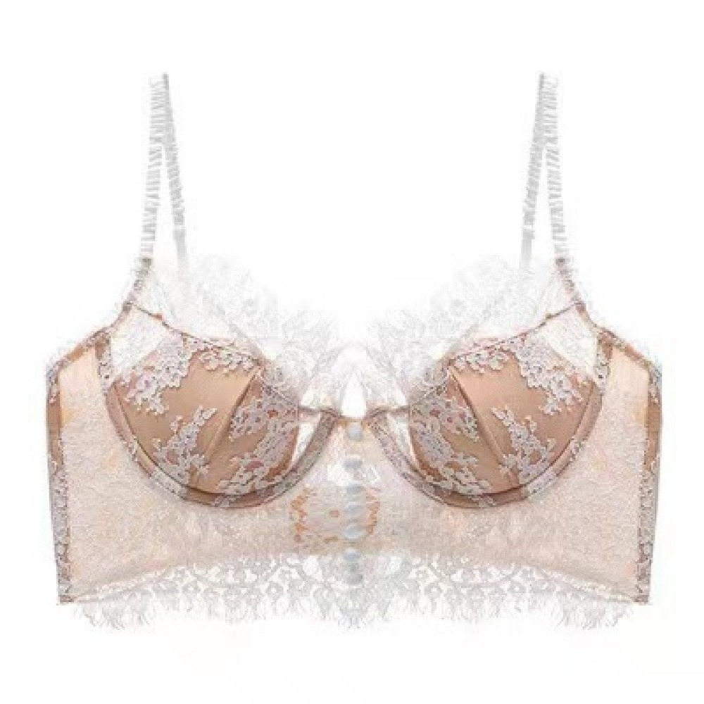 บราปักลายดอกไม้ ไร้โครง บราตาข - Embroidery Underwear บทวิจารณ์และราคา
