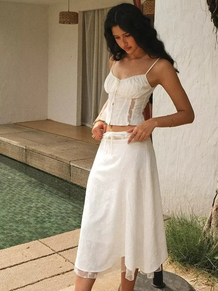 Chicheca ฤดูร้อนสีขาวชุดผู้หญิ - Embroidery White Dress บทวิจารณ์และราคา