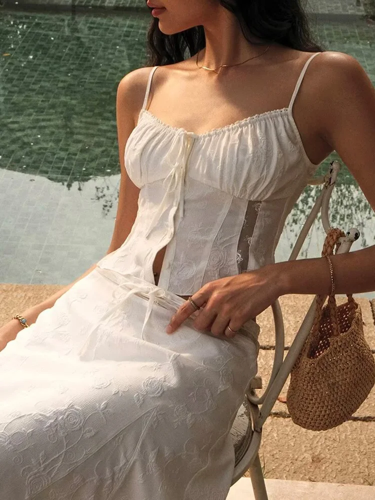 Chicheca ฤดูร้อนสีขาวชุดผู้หญิ - Embroidery White Dress บทวิจารณ์และราคา