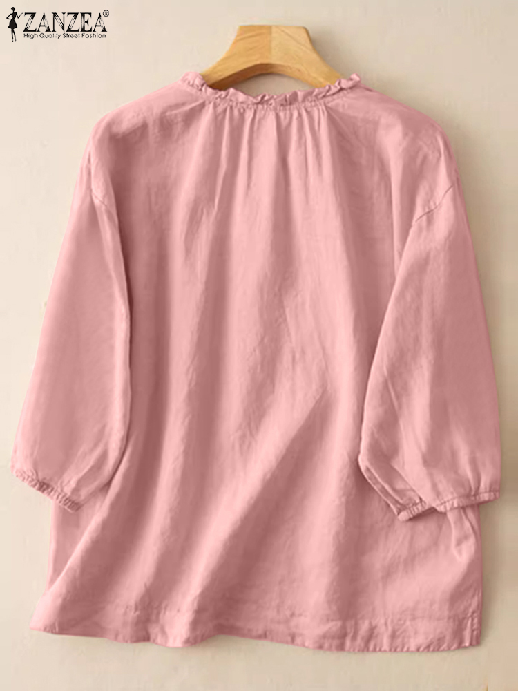 Zanzea เสื้อวินเทจสำหรับฤดูร้อ - Embroidery Job บทวิจารณ์และราคา