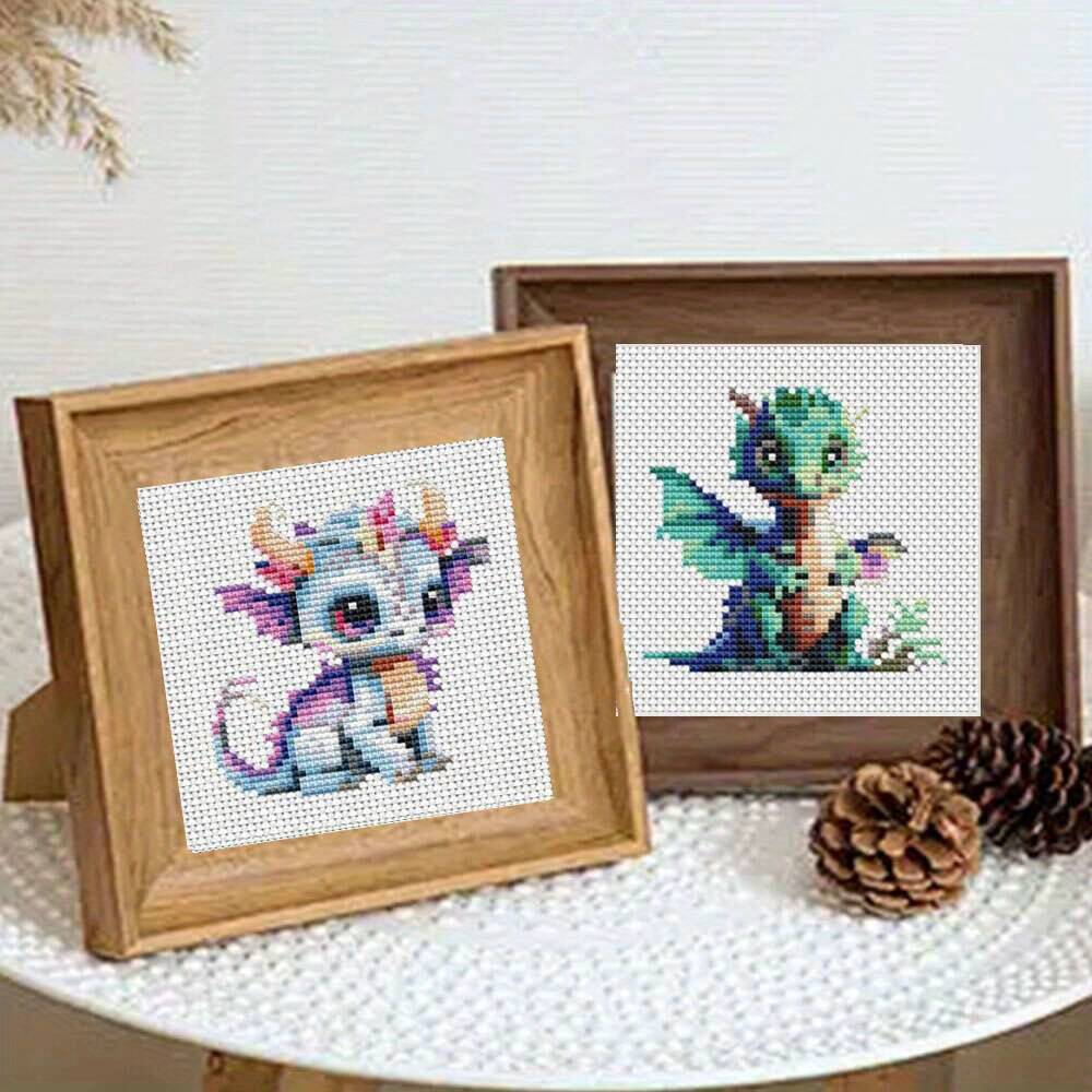 ชุดปักครอสติชลายมังกร 12 ชิ้น  - Embroidery Job บทวิจารณ์และราคา