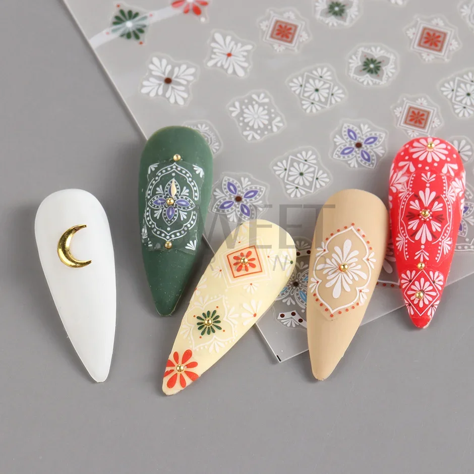 3D Bohemian Matte ใหม่สติกเกอร - Embroidery Design 3D บทวิจารณ์และราคา