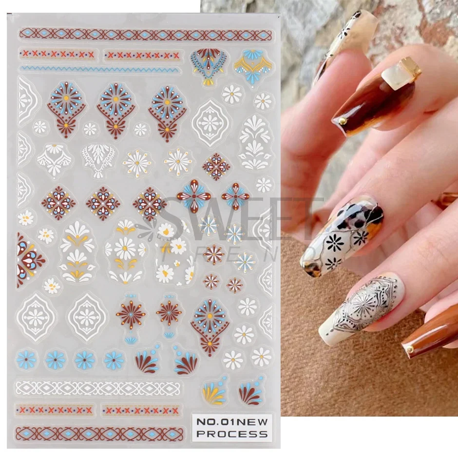 3D Bohemian Matte ใหม่สติกเกอร - Embroidery Design 3D บทวิจารณ์และราคา
