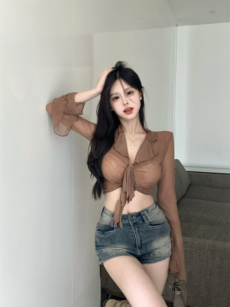 เสื้อเบลาส์แขนยาวลุกเป็นไฟสําห - Embroidery Online บทวิจารณ์และราคา