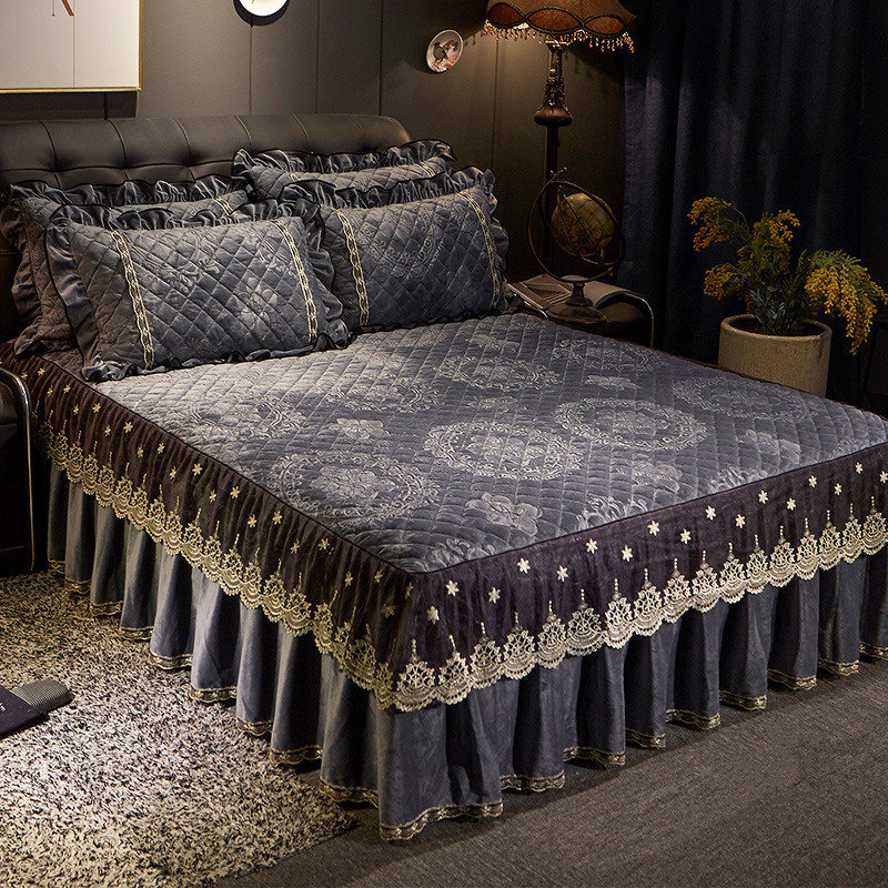 Ai winsure-ผ้าคลุมเตียงกำมะหยี - Embroidery Quilt Cover บทวิจารณ์และราคา