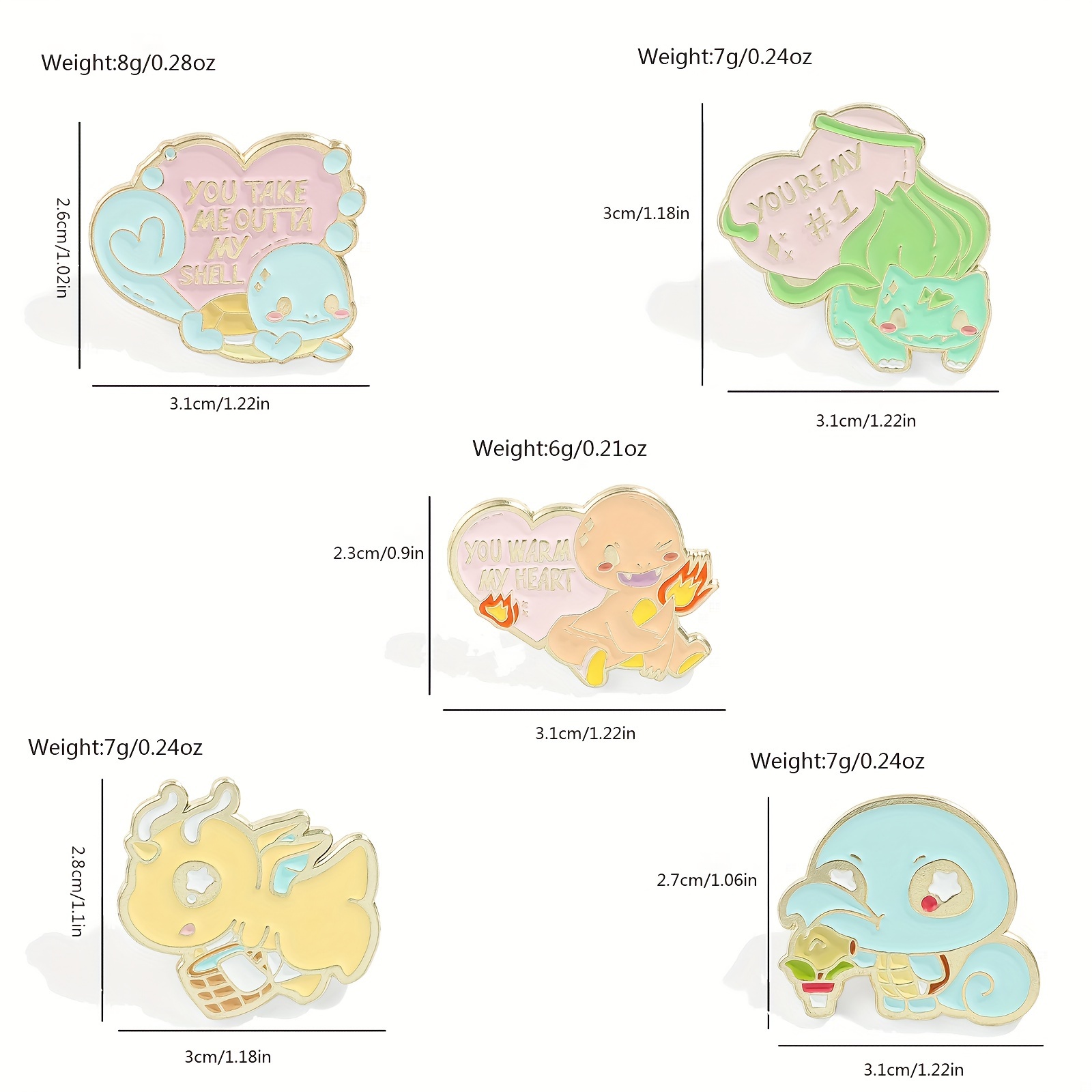 เข็มกลัดอะนิเมะน่ารัก 5 ชิ้น ล - Embroidery Textile บทวิจารณ์และราคา