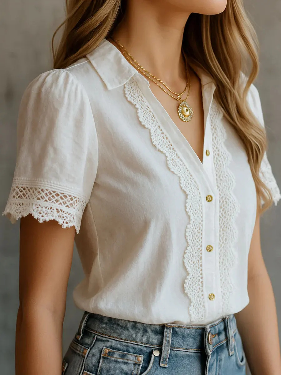 เสื้อเชิ้ตผู้หญิงหรูหรา สไตล์ล - Embroidery Online บทวิจารณ์และราคา