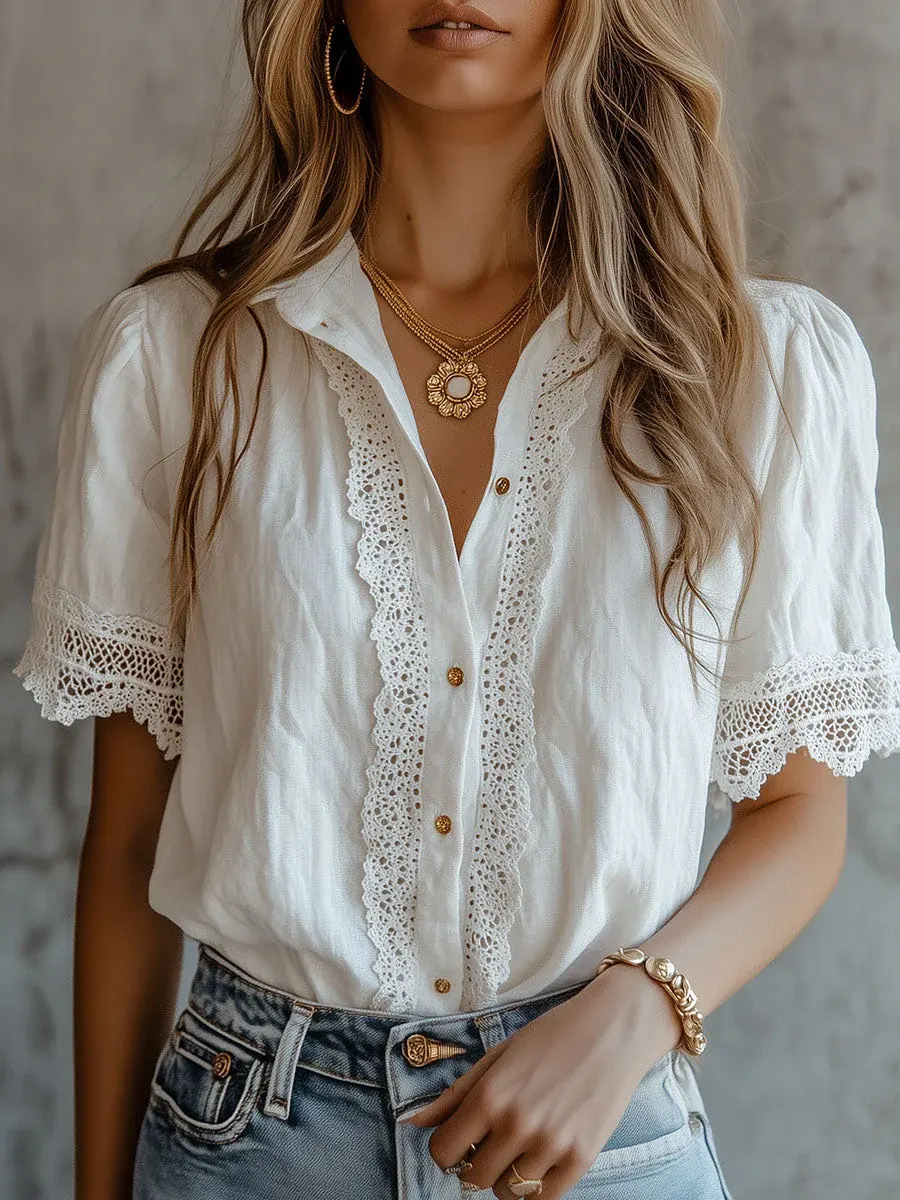 เสื้อเชิ้ตผู้หญิงหรูหรา สไตล์ล - Embroidery Online บทวิจารณ์และราคา