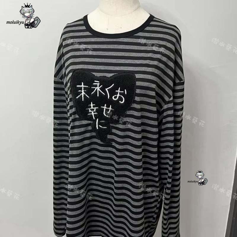 เสื้อยืดแขนยาวคอกลมสไตล์อเมริก - Embroidery Cotton Shirt บทวิจารณ์และราคา