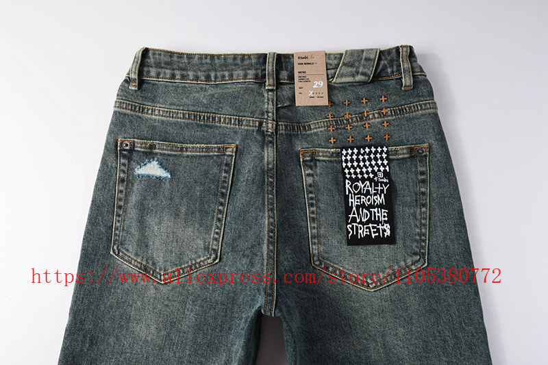 กางเกงยีนส์ขาสั้นสีน้ำเงินฟอกส - Embroidery On Jeans บทวิจารณ์และราคา