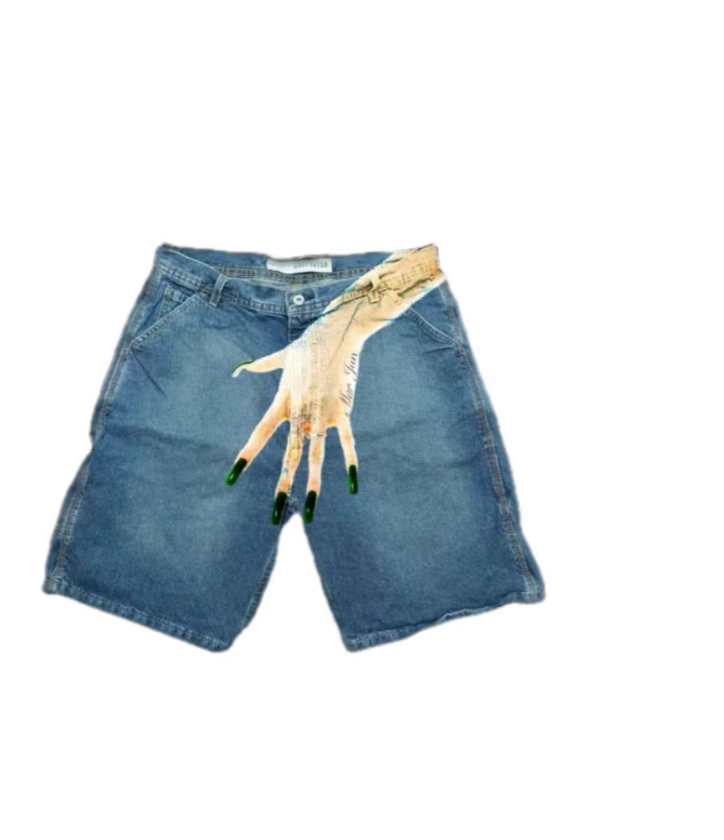 กางเกงยีนส์ขาสั้นสไตล์วินเทจ D - Embroidery On Jeans บทวิจารณ์และราคา