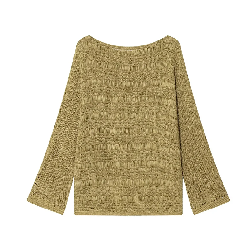 เสื้อสเวตเตอร์ถักคอเรือสไตล์วิ - Embroidery Knit บทวิจารณ์และราคา