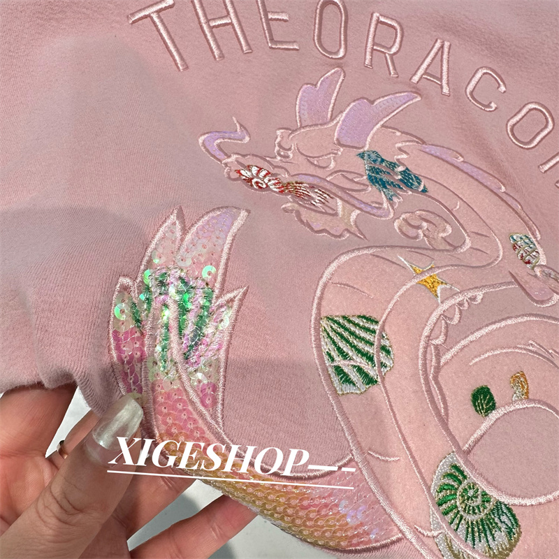 เสื้อยืดแขนสั้นปักลายมังกรสไตล - Embroidery Cotton Shirt บทวิจารณ์และราคา