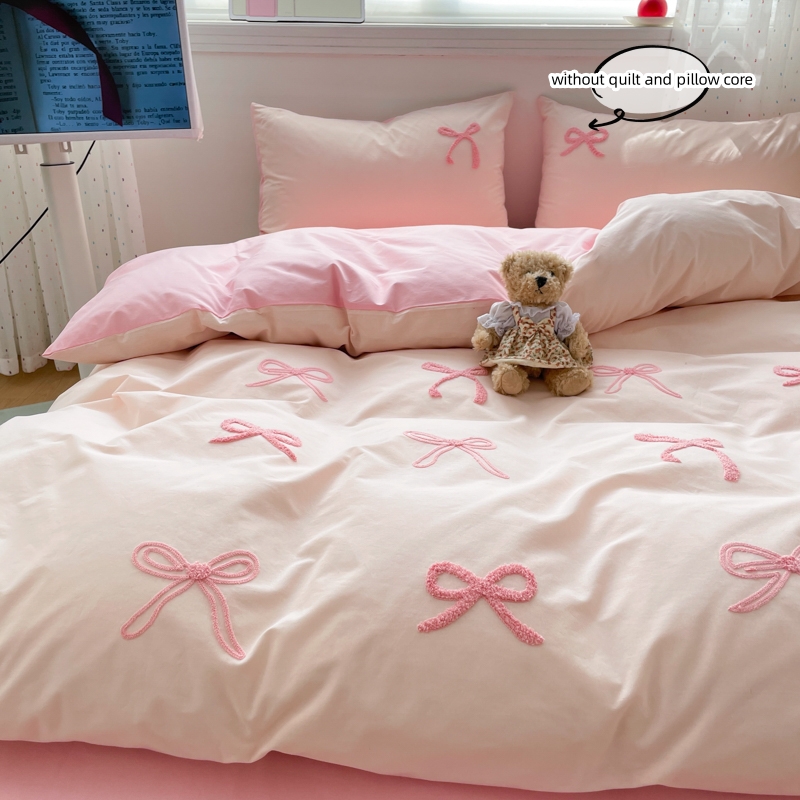 ชุดผ้าปูที่นอน 3 ชิ้น ชุดผ้านว - Embroidery Quilt Cover บทวิจารณ์และราคา