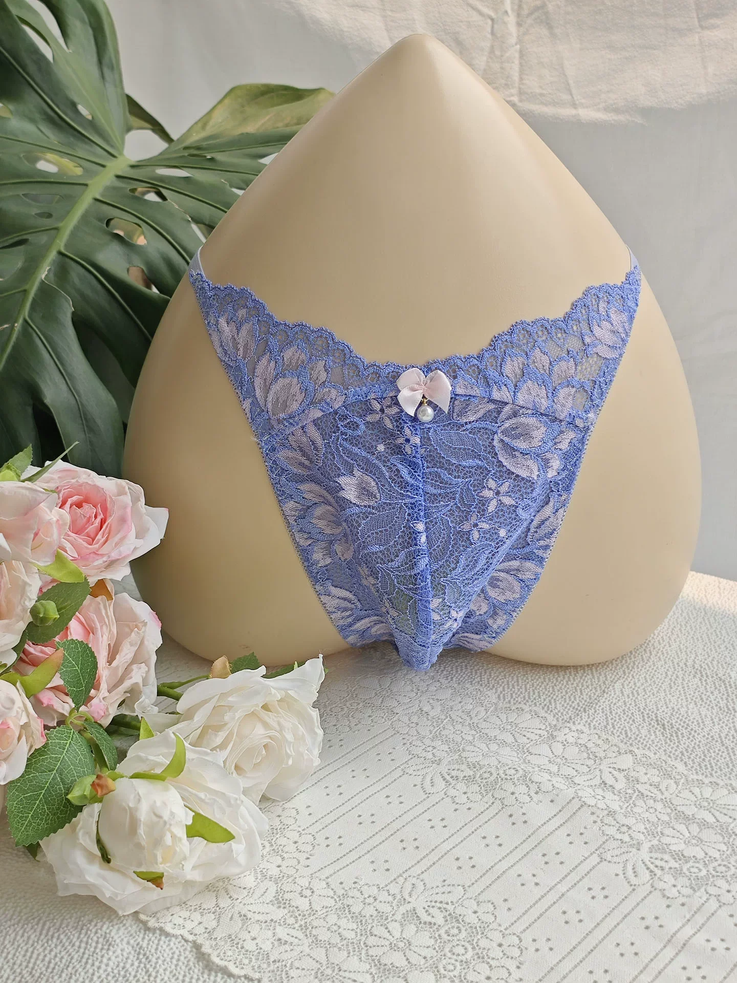 กางเกงในชายลูกไม้สีดำ ปักลายแฮ - Embroidery Underwear บทวิจารณ์และราคา