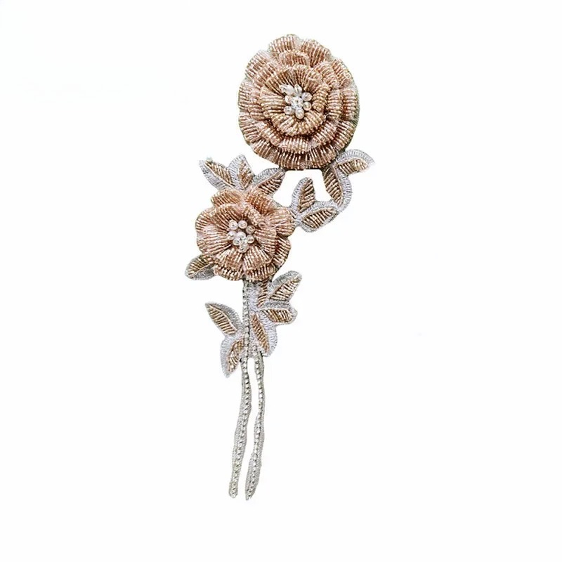 ดอกไม้ประดับหน้าอกรูปดอกกุหลาบ - Embroidery Rose บทวิจารณ์และราคา