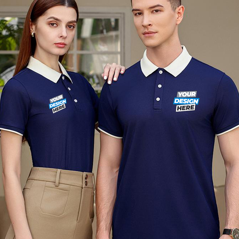 เสื้อโปโลบล็อคสี - พิมพ์โลโก้ฟ - Embroidery Uniform บทวิจารณ์และราคา