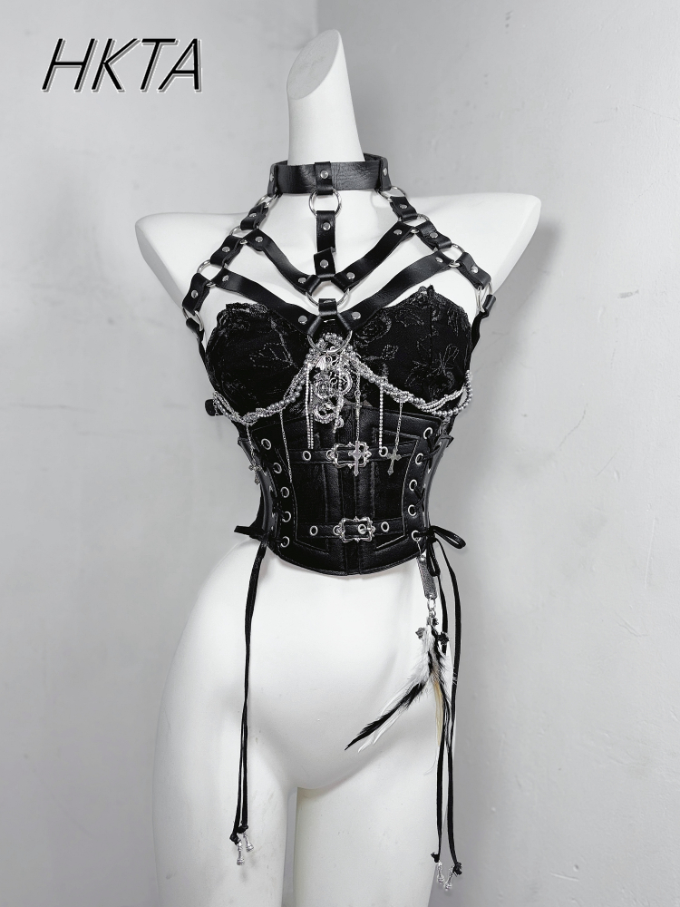 Dark สไตล์ Goth โซ่โลหะเอว Ros - Embroidery Rose บทวิจารณ์และราคา