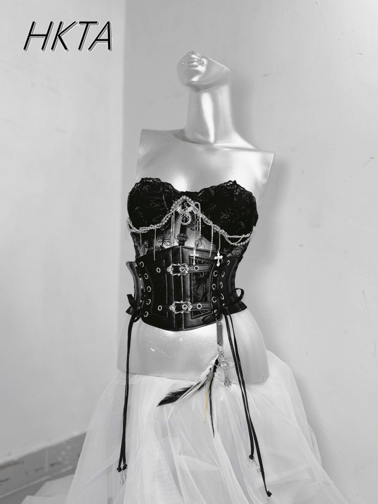 Dark สไตล์ Goth โซ่โลหะเอว Ros - Embroidery Rose บทวิจารณ์และราคา