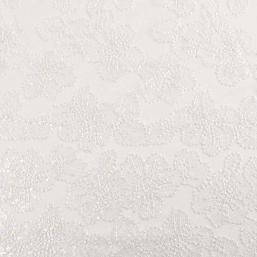 ผ้าลูกไม้ปักลายดอกไม้ 3 มิติ ป - Embroidery Design 3D บทวิจารณ์และราคา