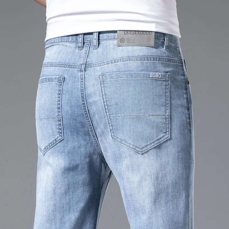 2024 ชายฤดูใบไม้ร่วงใหม่ตรงกาง - Embroidery On Jeans บทวิจารณ์และราคา