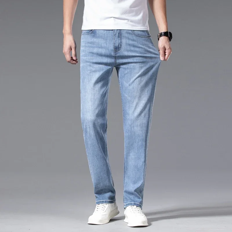 2024 ชายฤดูใบไม้ร่วงใหม่ตรงกาง - Embroidery On Jeans บทวิจารณ์และราคา
