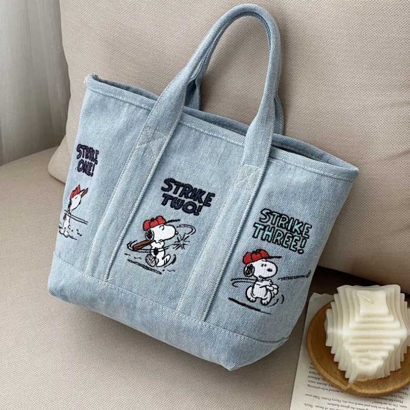 กระเป๋าผ้าเดนิมลายการ์ตูนสนูปป - Embroidery Job บทวิจารณ์และราคา