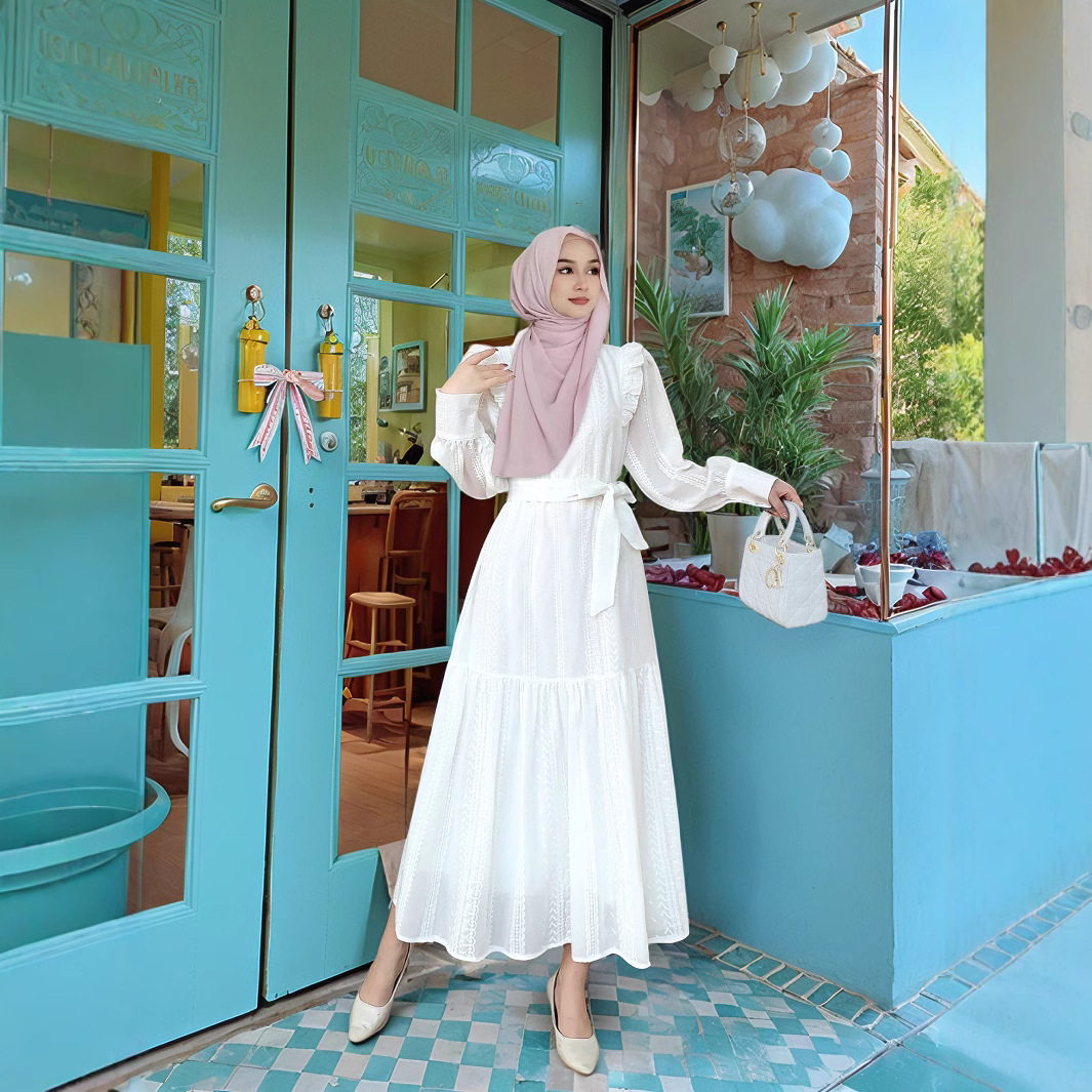 อินโดนีเซียเสื้อผ้าสตรีมุสลิม  - Embroidery In Indonesia บทวิจารณ์และราคา
