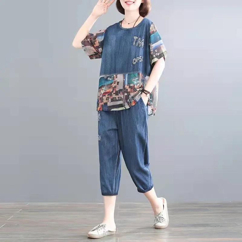 5XL ฤดูร้อนผู้หญิงกางเกงยีนส์ช - Embroidery On Jeans บทวิจารณ์และราคา